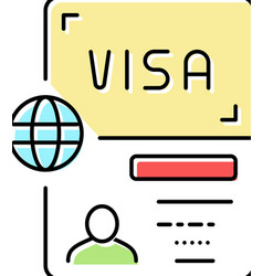 Permitting Document Visa Color Icon