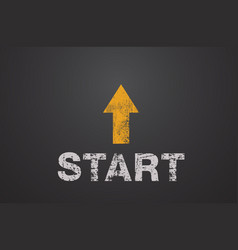 Starting Point Business Target Sign Start