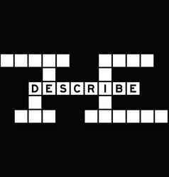 Alphabet Letter In Word Describe On Crossword