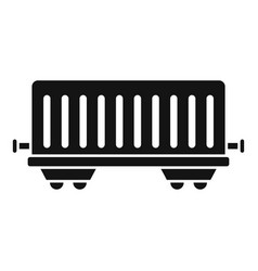 Black Cargo Train Wagon Delivering Goods Icon