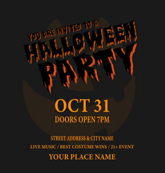 Halloween Party Poster Flyer Design