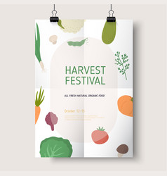 Harvest Festival Or Farmers Market Flyer Poster