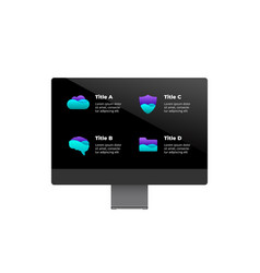 Imac Mock Up Infographic Slide Template 4