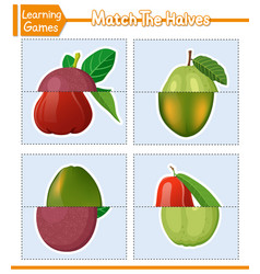 Match The Halves Of Fruits Matching Game