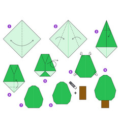 Origami Tutorial For Kids Cute Tree