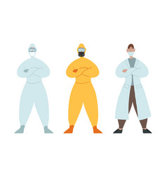 Set Various Flat Infectious Disease Doctors