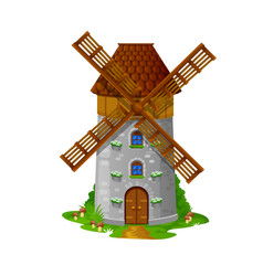 Windmill House Building Or Dwarf Dwelling Home