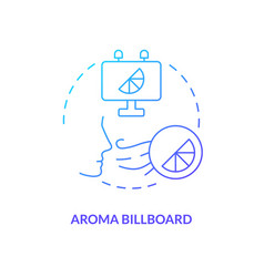 Aroma Billboard Blue Gradient Concept Icon