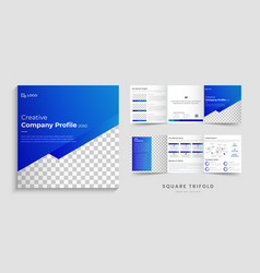 Corporate Company Profile Square Trifold Brochure