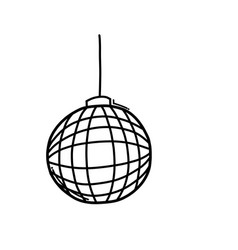 Disco Ball Doodle Icon Drawing Sketch Hand Drawn