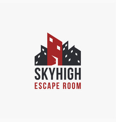 Escape Room Building Logo Icon Template