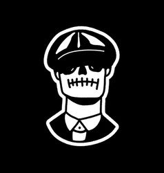 Skull Mafia Style Line Art