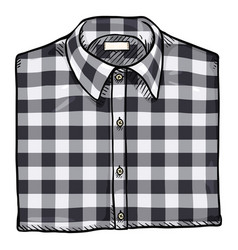 Cartoon Folded Gray Checkered Men Shirt