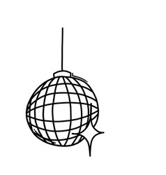 Disco Ball Doodle Icon Drawing Sketch Hand Drawn