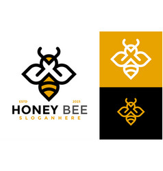 Honey Bee Brand Identity Logo Design Symbol Icon