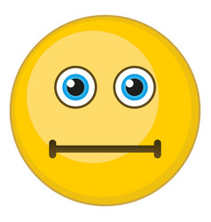 Neutral Emoji Expression Round Yellow Face