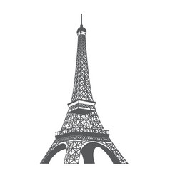 France Icon With Eiffel Tower In Flat Style