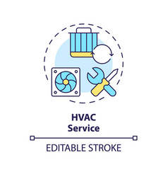 Hvac Service Multi Color Concept Icon