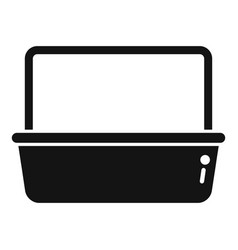 Biodegradable Plastic Food Box Icon Simple