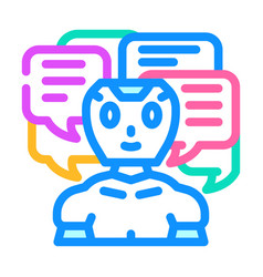 Conversation Chat Bot Color Icon