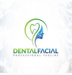 Dental Teeth With Facial Surgery Logo