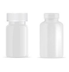 Medicine Pill Bottle Mockup Realistic Blank