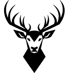 Reindeer - Black And White Isolated Icon