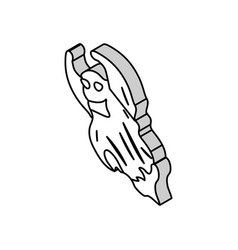 Evil Ghost Isometric Icon