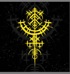 Scandinavian Viking Yellow Symbol Wallpaper