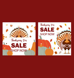 Thanksgiving Sale Square Banner Set Cool