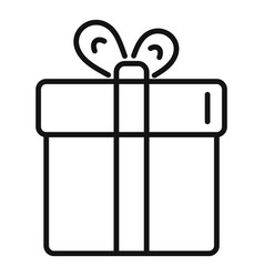 Donate Gift Box Icon Outline Help Hand