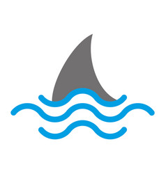 Fin Shark Above The Water Logo Design