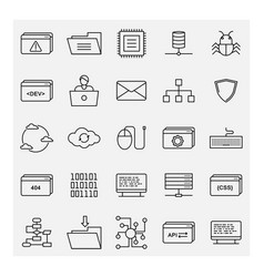 Web Development Programmer Outline Icon Set