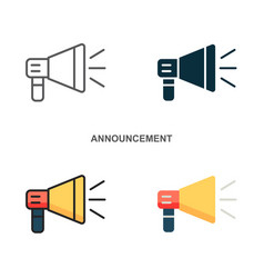 Announcement Icon Set Symbol