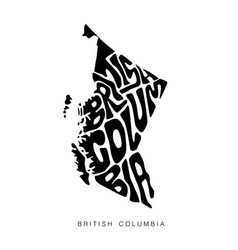 British Columbia Map Typography