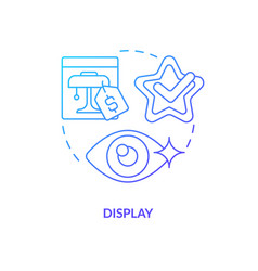 Display Blue Gradient Concept Icon