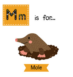 Letter M Tracing Mole Digging Out Dirt