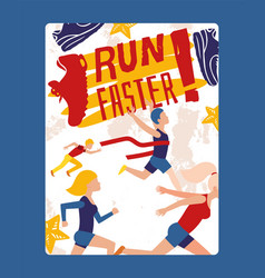 Run Faster Banner Sport Activities Event