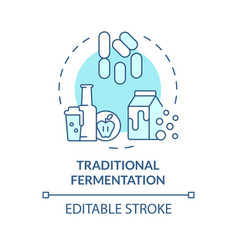 Traditional Fermentation Soft Blue Concept Icon