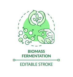 Biomass Fermentation Green Concept Icon