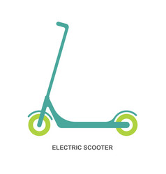 Electric Scooter Icon Of Eco Transport For City