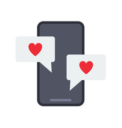 Romantic Chat Icon Heart Inside Speech Bubble