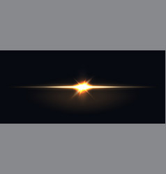 Lens Flare Light On Black Background