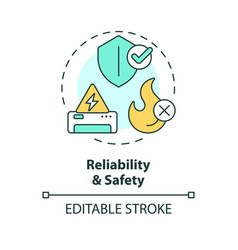 Reliability And Safety Multi Color Concept Icon