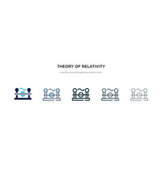 Theory Relativity Icon In Different Style Two