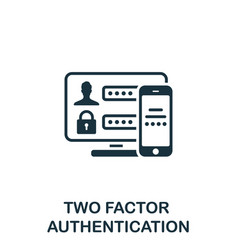 Two Factor Authentification Icon Monochrome