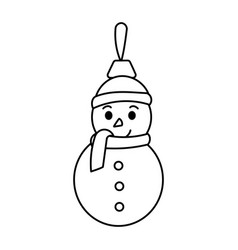 Christmas Toy Glass Snowman Line New Year