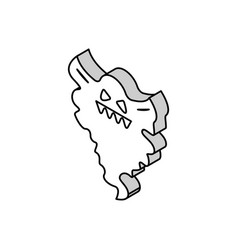 Demon Ghost Isometric Icon