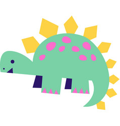 Paper Cut Cartoon Dinosaur Stegosaurus