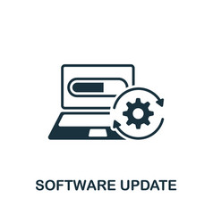 Software Update Icon Monochrome Simple Cyber